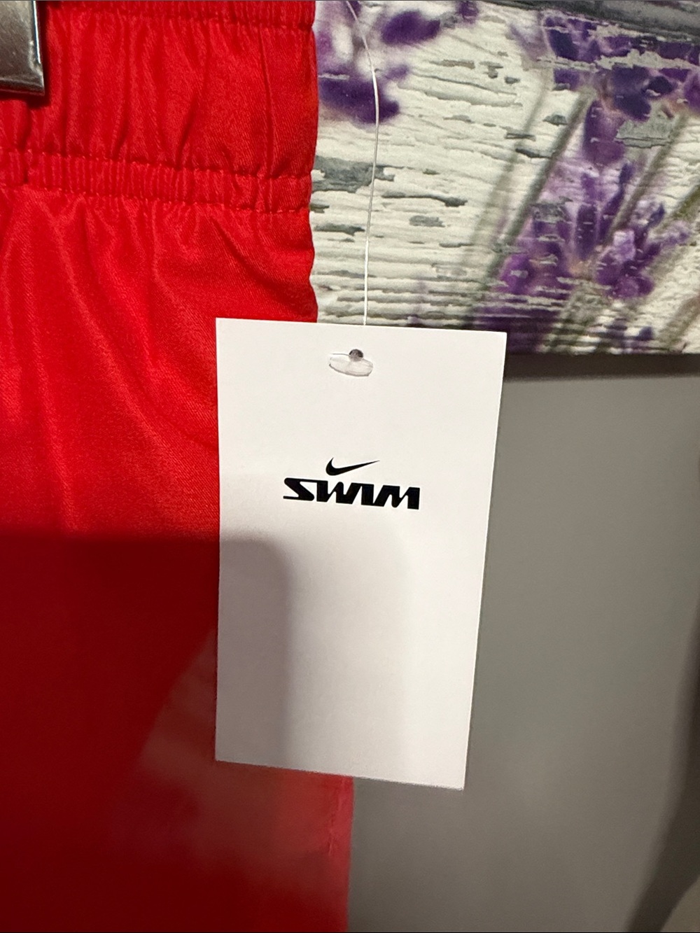 Nike Men’s Red Swim Shorts with Black Drawcord Size XL NWT - Picture 5 of 7